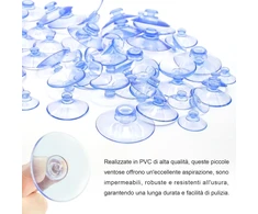 Brelet 75 vnt. skaidrūs plastikiniai kalėdiniai apvalūs siurbtukai, plastikiniai siurbtukai be kabliukų langams, vonios kambario plytelėms, stalui, spintelei, stiklui, 3 skirtingų dydžių 20 mm 30 mm 40 mm