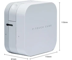 Brother P-touch Cube Bluetooth etikečių spausdintuvas (3,5–12 mm pločio Tze juostoms, iki 20 mm/sek. spausdinimo greitis)