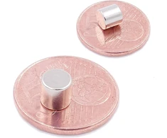 Brudazon 10 mini diskiniai magnetai 6 x 6 mm N52 stipriausio lygio neodimio magnetai itin stiprūs magnetai modelių gamybai, nuotraukoms, lentoms, skelbimų lentoms, šaldytuvams, rankdarbiams, ypač stiprūs magnetiniai diskai