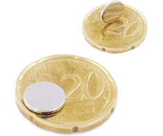 Brudazon 10 mini diskiniai magnetai 9 x 1 mm N52 stipriausio lygio neodimio magnetai itin stiprūs magnetai modelių gamybai, nuotraukoms, lentoms, skelbimų lentoms, šaldytuvams, rankdarbiams, ypač stiprus magnetinis diskas