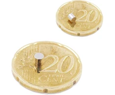 Brudazon 25 mini diskiniai magnetai 3 x 3 mm N52 stipriausio lygio neodimio magnetai itin stiprūs magnetai modeliavimui, nuotraukoms, lentai, skelbimų lentai, šaldytuvui, rankdarbiams, ypač stiprus magnetinis diskas