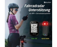 Bryton Rider 420 Sensor Bundle belaidis gps dviračio kompiuteris maršruto ir duomenų įrašymui, su kelio pavadinimų navigacija ir kelių kalbų palaikymu, juodas