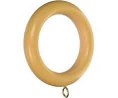 Bulk Hardware Bh05956 mediniai užuolaidų karnizo žiedai su sraigtiniu žiedu, vidinis skersmuo 45 mm, išorinis skersmuo 64 mm - šviesiai rudi (10 vnt.)