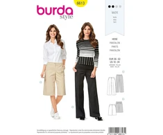 Burda b6613 kelnių ir šortų siuvimo modelis, popierius, 19 x 13 x 1 cm, baltas
