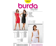 Burda b7972 suknelės siuvimo modelis 19 x 13 cm