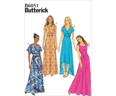 Butterick patterns b6051 suknelės siuvimo šablonas, dydis f5 (16-18-20-22-24)