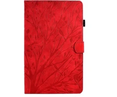 Bxithnr® dėklas, skirtas Lenovo Tab M10 Hd (2nd Gen) 10.1 colio Tb-x306f/tb-x306x Pu odai su stovo funkcija ir rašiklio laikikliu, atverčiamas dėklas, planšetinio kompiuterio apsauginis dėklas, netinka Lenovo M10 3rd Gen Tb-328 - raudonas