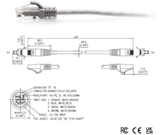 C2g Cat6a itin lankstus plonas ethernet kabelis, idealiai tinkantis maršrutizatoriui, modemui, internetui, wifi dėžutėms, XBOX, Ps5, Smart Tv, Sky Q, Ip kamerai, itin dideliam interneto greičiui - pilkas