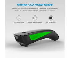 C740 belaidis bluetooth kišeninis brūkšninių kodų skaitytuvas usb 1d inventoriaus brūkšninių kodų skaitytuvas, skirtas planšetiniam kompiuteriui iphone ipad android ios pc pos