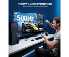 Cable Matters [vesa sertifikuotas] 54 gbps displayport 2.1 kabelis 3 m, dp54 kabelis su 8k 165 hz, 4k 500 hz juodos spalvos su freesync, g-sync ir hdr, skirtas žaidimų monitoriui, pc, rtx 4080/4090, rx 7900