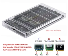 Cablecc dvigubas ngff b+m-key m.2 ssd kortelės jbod raid0 span bridge į usb 3.0 type-c usb-c 2.5 colio sata combo dėklas