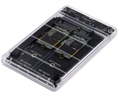 Cablecc dvigubas ngff b+m-key m.2 ssd kortelės jbod raid0 span bridge į usb 3.0 type-c usb-c 2.5 colio sata combo dėklas