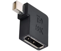 Cablecc mini displayport 1.4 jungtis (m) į dp jungtį (f) kampinis adapteris ultra hd uhd vaizdo kompiuteriui nešiojamam kompiuteriui monitoriui 8k 60hz 4k 144hz 7680x4320 didelio greičio pralaidumas
