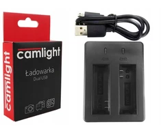 Camlight usb dvigubas baterijų įkroviklis, skirtas sjcam sj6 legend