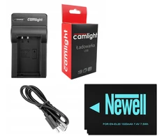Camlight Usb įkroviklis 1 akumuliatoriui + akumuliatorius, skirtas nikon coolpix p950 p1000
