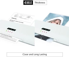 Canlenpk Termo laminavimo vokeliai, 100 vnt., maži, 95 x 135 mm, 2 x 90 mikronų, karšto laminavimo vokeliai kortelėms, nuotraukoms, popierinėms kortelėms, vizitinėms kortelėms, skaidrūs laminavimo vokeliai