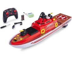 Carson 500108051 rc gaisro gesinimo valtis 2.4g 100% rtr - nuotoliniu būdu valdoma valtis, rc valtis, nuotoliniu būdu valdoma valtis vaikams ir suaugusiems, įskaitant nuotolinio valdymo pultą, raudona