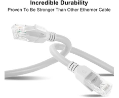 Cat 6 Ethernet kabelis 2m, itin lankstus, baltas, 10 Gb/s