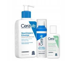 Cerave Rinkinys: Drėkinantis serumas 30ml, Drėkinamoji emulsija 236ml + Dovana