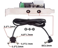 Pagrindinė plokštė Chenyang motininės plokštės sata/ide maitinimo į dc 12v/5v jumper maitinimo adapterio keitiklis su 12 cm pci-e laikikliu