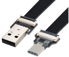 Chenyang plokščias usb c kabelis, usb 2.0 male į usb c male ribbon flex duomenų perdavimo įkrovimo ilgiklio adapteris 2.0 m
