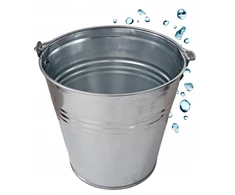 Cinkuotas kibiras 10l universalus metalinis