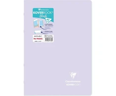 Clairefontaine 971775c - Koverbook Blush sąsiuvinis su sąsagomis, polipropileno viršelis, dviejų atspalvių nepermatomas, 21 x 29,7 cm, 48 lapai, linijomis, violetinė / žalsvai geltona, 1 vnt.