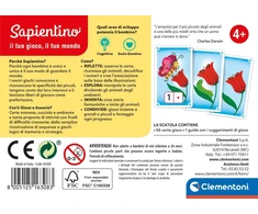 Dėlionė Clementoni 16308 Sapientino - Žaidimas ir asociacijos - Gyvūnai - Mokomasis žaidimas 3 metų vaikams - Pagaminta Italijoje, įvairiaspalvis, vidutinis