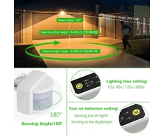Cly Led prožektorius su judesio davikliu, 50w, 4700lm, šiltai balta