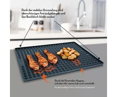 Collory kepimo kilimėlis, pagamintas iš 100% platininio silikono, daugkartinio naudojimo kepimo kilimėlis, atsparus karščiui iki 240 °c, dydis 40 x 29 x 1 cm, saugus maistui (be Bpa), kepimo kilimėlis, sausainiai šunims, alyvinės spalvos