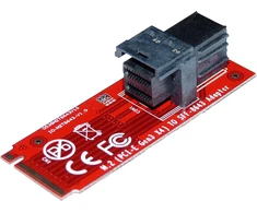 Computer District - adapteris / konverteris U2 (68 kontaktų Sff-8639) į M2 Pcie M Key (mini Sas Sff-8643) + 1 m ilgio kabelis Sff 8643 į U.2 Sff8639