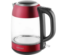 Concept Hausgeräte stiklinis virdulys su 1,7 l talpa, su filtru