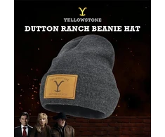 Concept One Yellowstone Dutton Ranch žieminė megzta kepurė su atlenkimu, pilka, universalus dydis