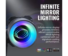 Cooler Master Masterliquid Ml360 Mirror Argb uždaro ciklo Aio Cpu skystas aušintuvas, Mirror Argb siurblys, 360 radiatorius, trigubas Sickleflow 120 mm, 3-ios kartos dvigubos kameros siurblys, skirtas Amd Ryzen/intel Lga1200/1151