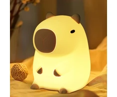 Coolgift Mart Capybara dovanos, miela silikoninė naktinė lemputė su jutikliniu valdymu ir laikmačiu, įkraunama per Usb, puikiai tinka maitinimui krūtimi, skaitymui, darbui ir miegui kūdikiams, vaikams, paaugliams ir suaugusiems