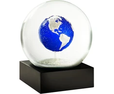 Coolsnowglobes Didelis mėlynas marmuras Žemės planeta Sniego gaublys