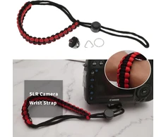 Create idea kameros riešo dirželis su 1/4 d-žiedo varžtu, reguliuojamas kameros riešo dirželis, virvelė suderinama su insta 360 x3 asmenukių lazdomis, veiksmo kameromis, juodas ir raudonas