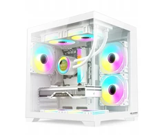 Creative Progaming Ambra Baltas korpusas, Cube Tower, M-atx, 5xargb ventiliatoriai, Argb valdiklis