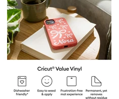 Cricut Value Vinyl - matinė juoda - 30.5 cm x 610 cm