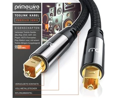 Csl - 7.5 m Hq Platinum Toslink optinis skaitmeninis kabelis S Pdif audio kabelis - aliuminio jungtis paauksuoti kontaktai nailono danga - šviesolaidinis kabelis