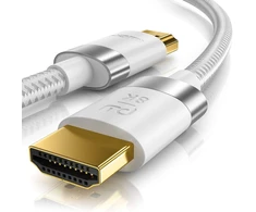 Csl - 8k / 4k hdmi kabelis 2.1/2.0-10m - 8k @ 60hz 4k @ 120hz su dsc - 48 gbit/s - 3d - itin didelis greitis su ethernet - tv blu-ray ps5 XBOX series x switch - baltas - 10 metrų