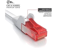 Csl Cat. 6 Ethernet tinklo kabelis, 25m, baltas