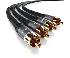 Csl Stereo Rca Audio Kabelis 0.5m, 2x Rca į 2x Rca, paauksuoti jungtys