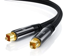 Csl - Toslink skaitmeninis kabelis - 2 m - šviesolaidinis kabelis - skaitmeninis audio kabelis Toslink į Toslink - Hifi sistema namų pramogos namų kinas soundbar Cd Dvd Mėlyna-ray grotuvas XBOX