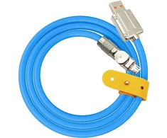 Ctricalver Micro Usb kabelis (1 m), 10 W itin greito įkrovimo kabelis, cinko lydinio alkūnė, 180° besisukantis greito įkrovimo kabelis, su duomenų perdavimo funkcija (skirtas Micro Usb sąsajai, mėlynas)