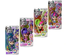 Curli Girls 82093 Single Pack Haily by Silverlit, plaukų stilizavimo lėlės, lėlės su magiškais plaukais, su priedais, lėlė 15 cm, spalvinga, nuo 3 metų