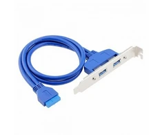 Cy -cable vidinis dviejų portų usb 3.0 moteriškas kabelis, skirtas montuoti į motininę plokštę 20 kontaktų panelės kabelis