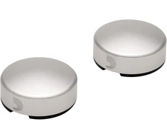 D'addario Accessories Xpnd Footswitch Topper gitaros pedalams - mygtukų dangteliai gitaros efektų pedalams - sidabriniai, 2 vnt.