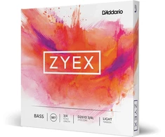 D'addario Zyex 3/4 Scale Light Tension bosinių stygų komplektas