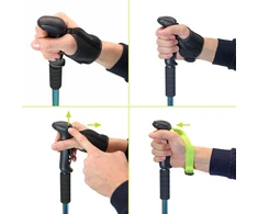 Daikoku - ištraukiami trekingo stulpai su ergonomiška aliuminio rankena 65-135 cm reguliuojamo ilgio lengvi ir tvirti pilnas
